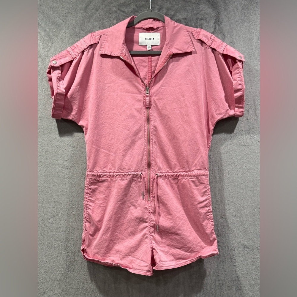 Pistola Flamingo‎ Romper Zip-Down Drawstring Waist Cotton Blend Women’s Size XS